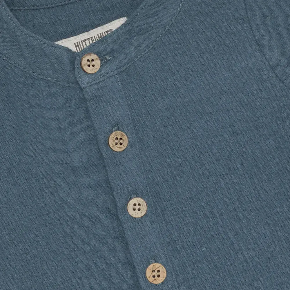 HUTTEliHUT Playsuit SS Muslin Bering Sea