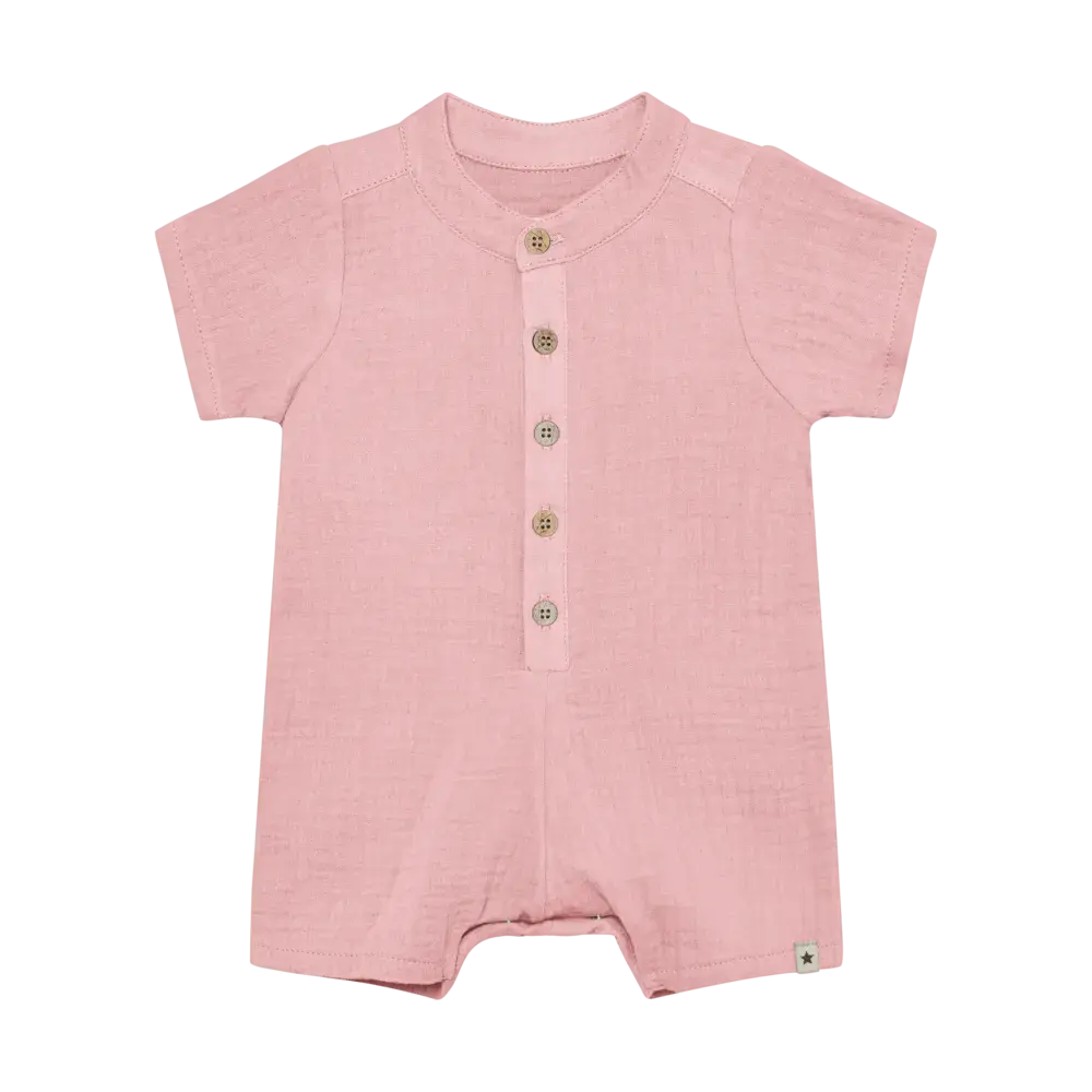 HUTTEliHUT Playsuit SS Muslin Pale Mauve