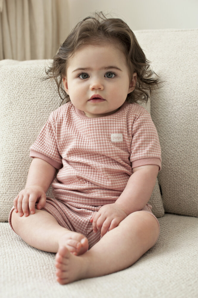 Feetje Pyjama's Summer Special Shortama Wafel Mauve