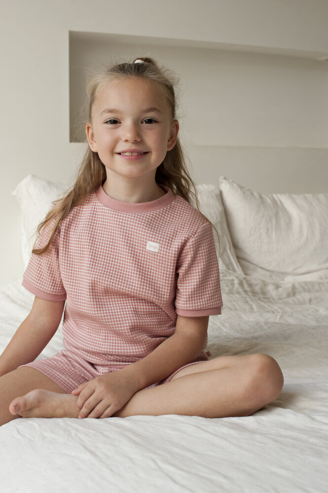 Feetje Pyjama's Summer Special Shortama Wafel Mauve