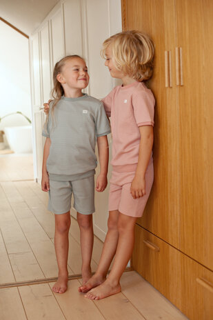 Feetje Pyjama's Summer Special Shortama Wafel Mauve