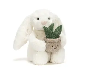 Jellycat Cream Bunny with Plant