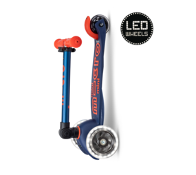 Micro Step Mini Deluxe inklapbaar LED Marineblauw