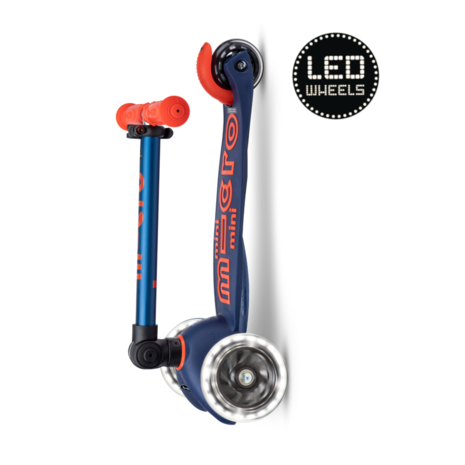 Micro Step Mini Deluxe inklapbaar LED Marineblauw