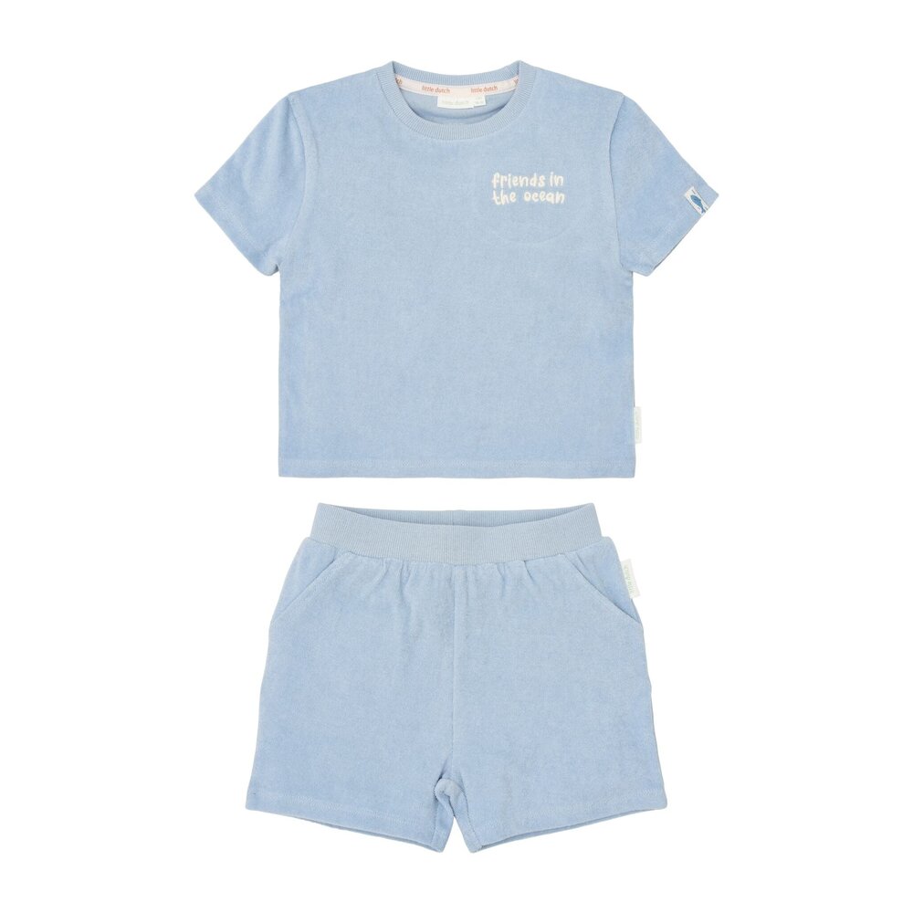 Little Dutch Shirt en Short Set Ocean World Blue
