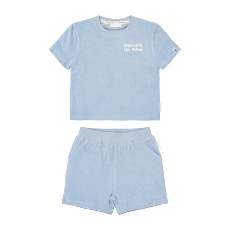 Little Dutch Shirt en Short Set Ocean World Blue