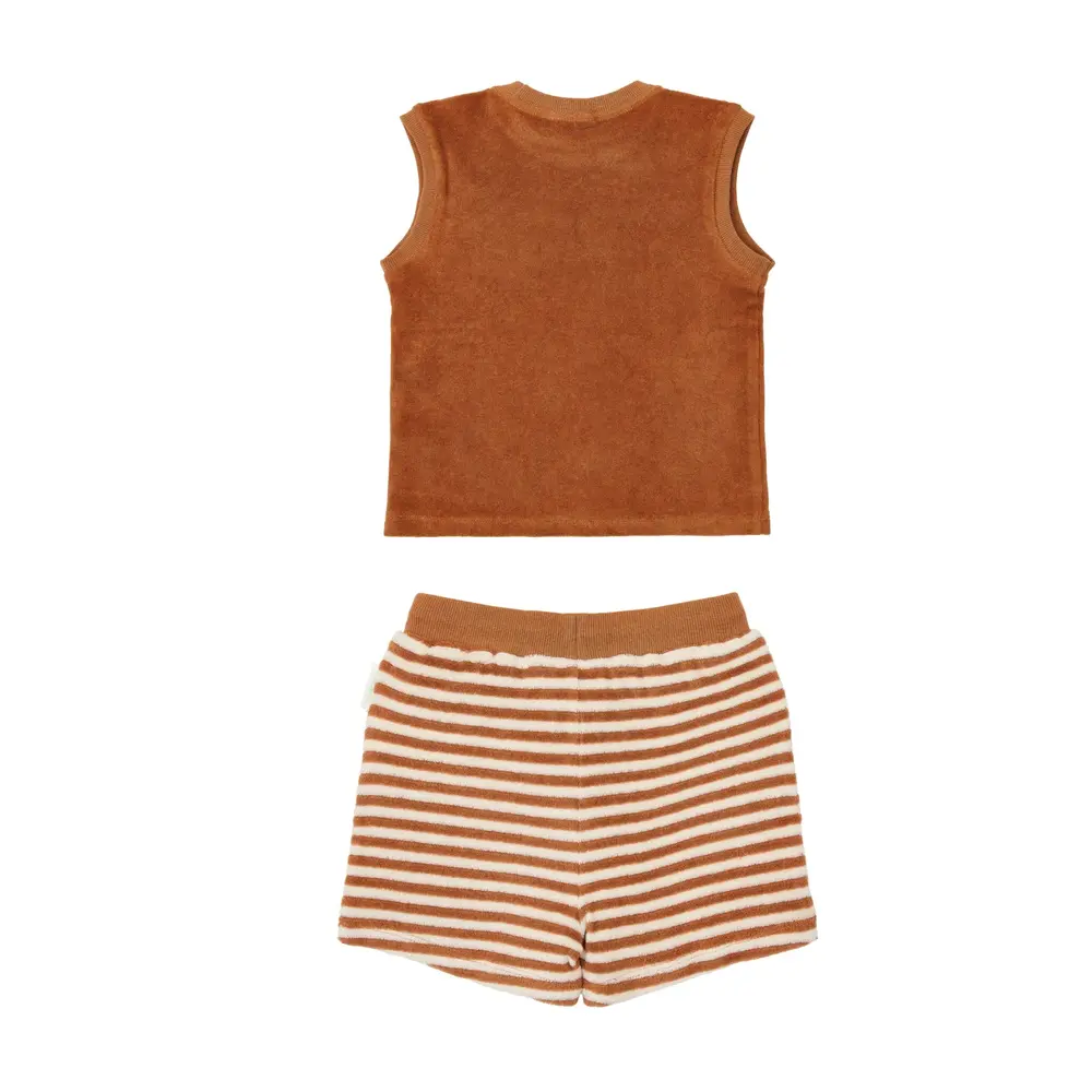 Little Dutch Singlet en Short Ocean World Brown