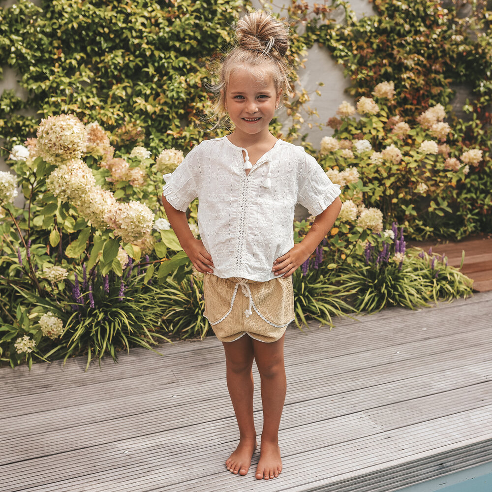 Your Wishes Blouse Summer Schiffly Antique White