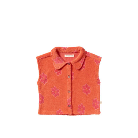 Your Wishes Vest Flower Terry Coral