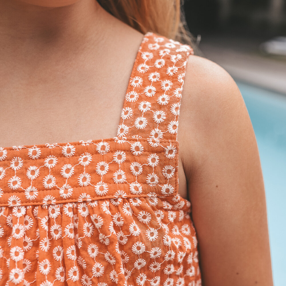 Your Wishes Top Broderie Coral