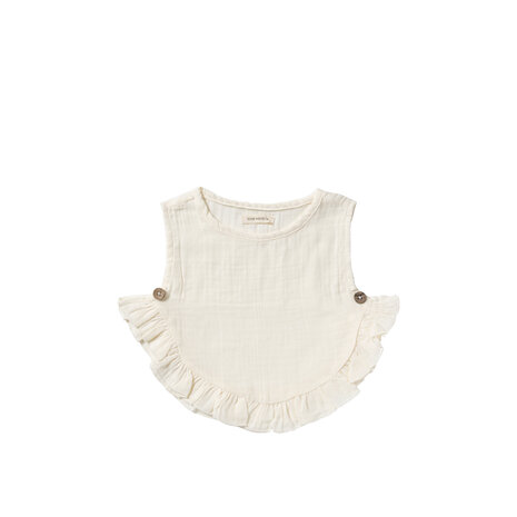 Your Wishes Vest Ruffle Tetra Antique White