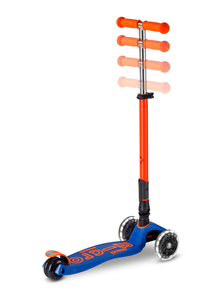 Micro Step Maxi Deluxe Inklapbaar LED Blauw Oranje Neon Micro Step Maxi Deluxe Inklapbaar LED Blauw Oranje Neon