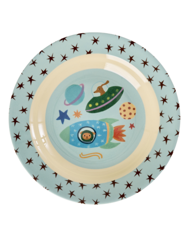 Rice Melamine Diep Bord - Dogs in Space Rice Melamine Diep Bord - Dogs in Space