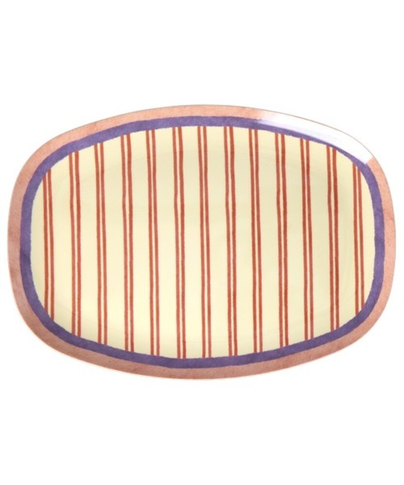 Rice Melamine Rechthoekig Bord - Stripey Love Rice Melamine Rechthoekig Bord - Stripey Love