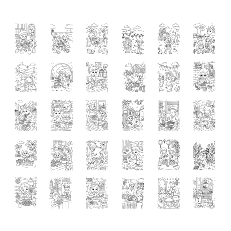 KidyWolf KIDYDRAW PAD Food Around The World