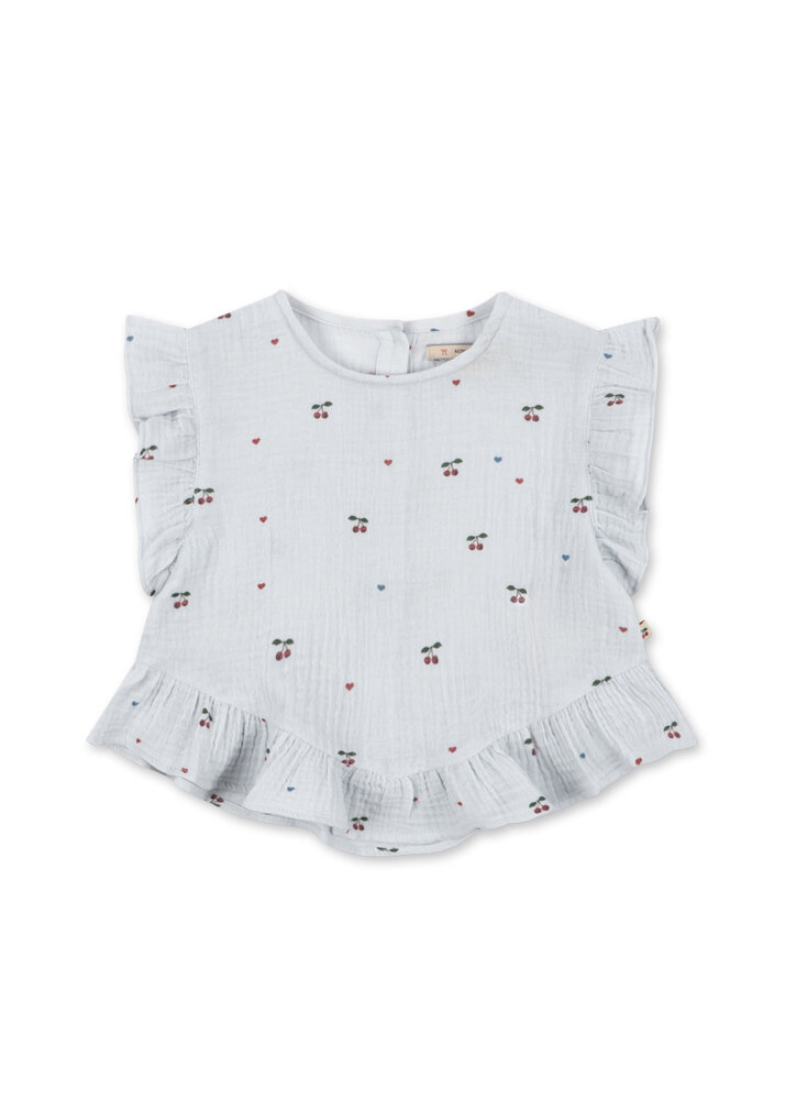 Konges Slojd Top Coco Cherry Blue Coeur
