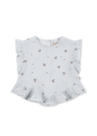 Konges Slojd Top Coco Cherry Blue Coeur