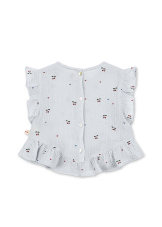Konges Slojd Top Coco Cherry Blue Coeur