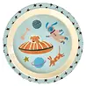 Rice Melamine Kids Lunch Plate with Dogs in Space Print