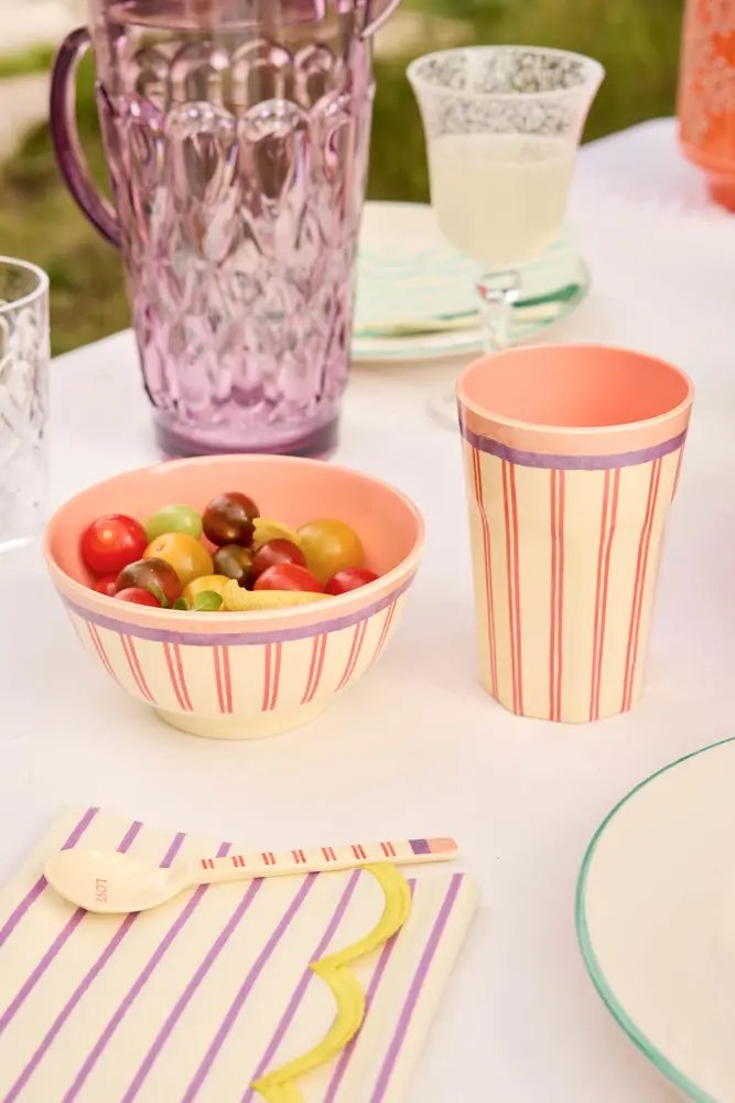 Rice Melamine Beker - Large - Stripey Love Rice Melamine Beker - Large - Stripey Love