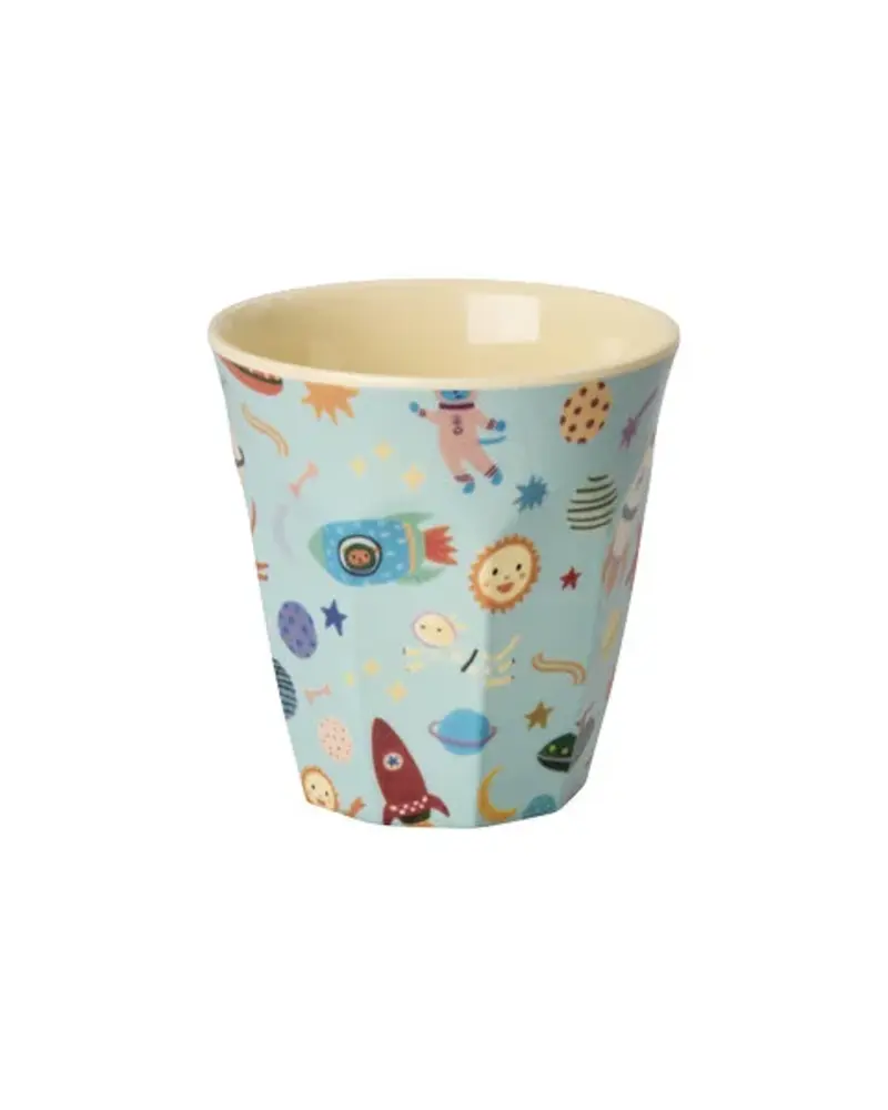 Rice Melamine Beker - Small - Dogs in Space Rice Melamine Beker - Small - Dogs in Space