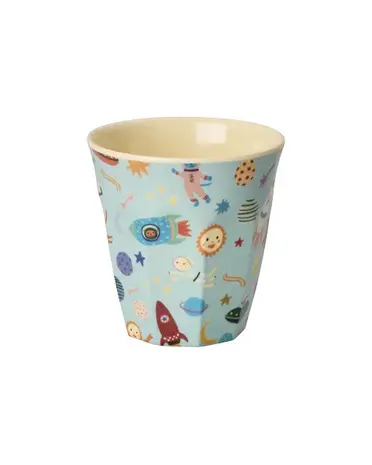 Rice Melamine Beker - Small - Dogs in Space Rice Melamine Beker - Small - Dogs in Space