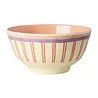 Rice Melamine Bowl with Stripey Love Print - Medium - 700 ml Rice Melamine Bowl with Stripey Love Print - Medium - 700 ml