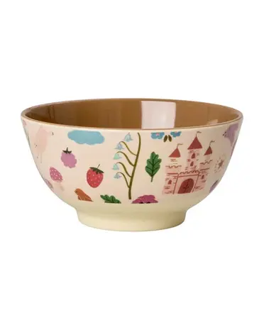 Rice Melamine Bowl with Fairytale Print - Medium - 700 ml Rice Melamine Bowl with Fairytale Print - Medium - 700 ml