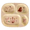 Rice Melamine Kids 4 Room Plate with Fairytale Print Rice Melamine Kids 4 Room Plate with Fairytale Print