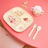 Rice Melamine Kids 4 Room Plate with Fairytale Print Rice Melamine Kids 4 Room Plate with Fairytale Print