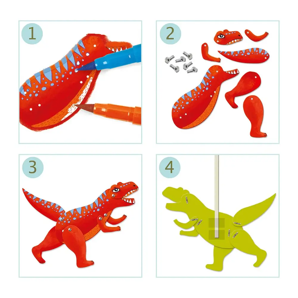 Djeco Knutselset Knutselset Dinosaurussen