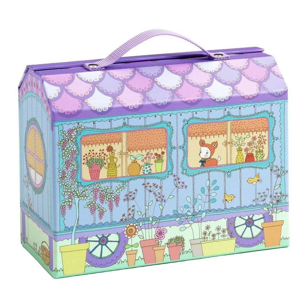 Djeco Tinyly draagbaar poppenhuis Bluchka & Indie