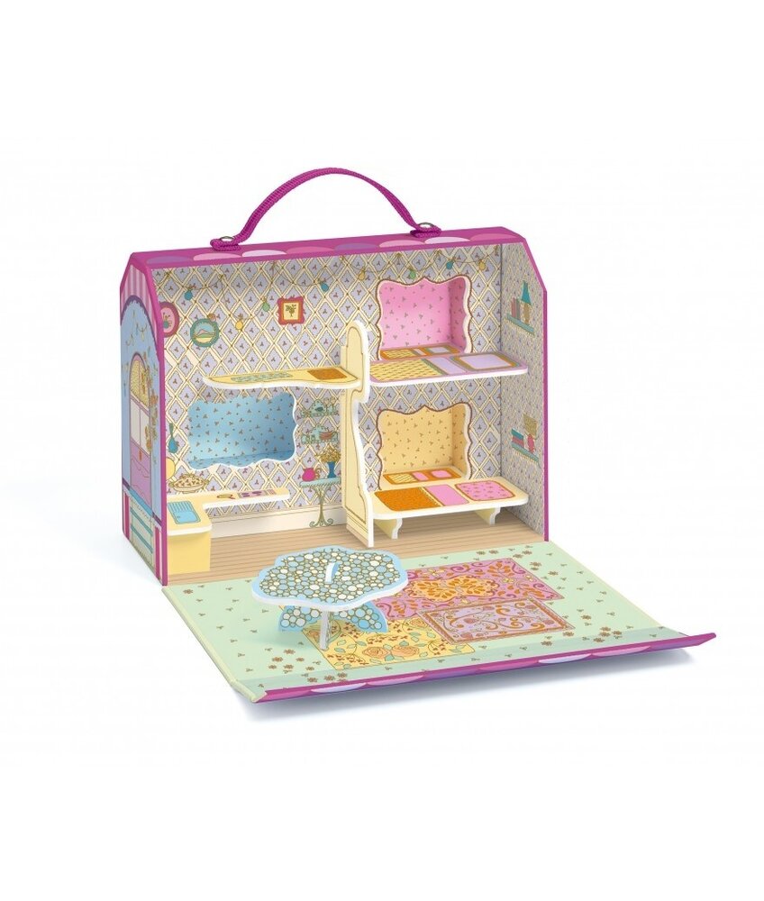 Djeco Tinyly draagbaar poppenhuis Bluchka & Indie