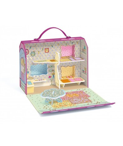 Djeco Tinyly draagbaar poppenhuis Bluchka & Indie