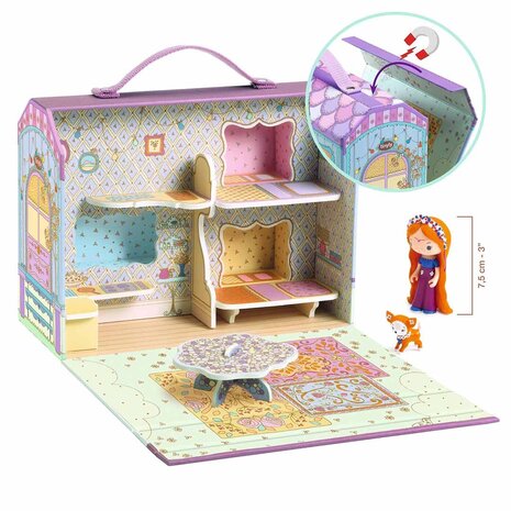 Djeco Tinyly draagbaar poppenhuis Bluchka & Indie