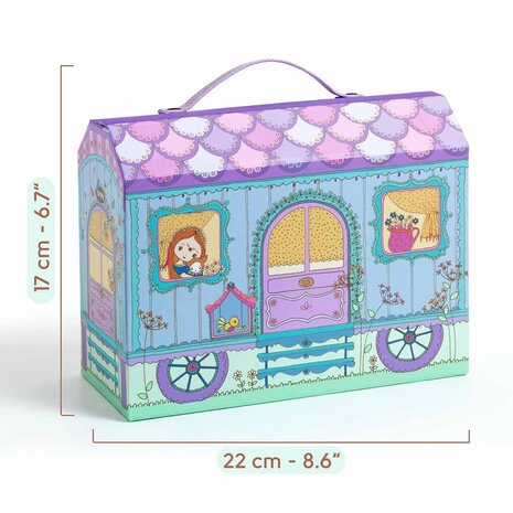 Djeco Tinyly draagbaar poppenhuis Bluchka & Indie