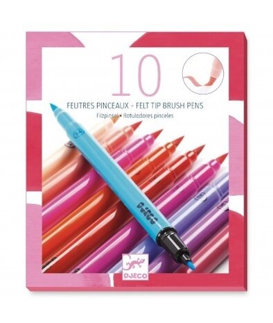 Djeco Dubbele Brushpennen - Sweet - 10 stuks Djeco Dubbele Brushpennen - Sweet - 10 stuks