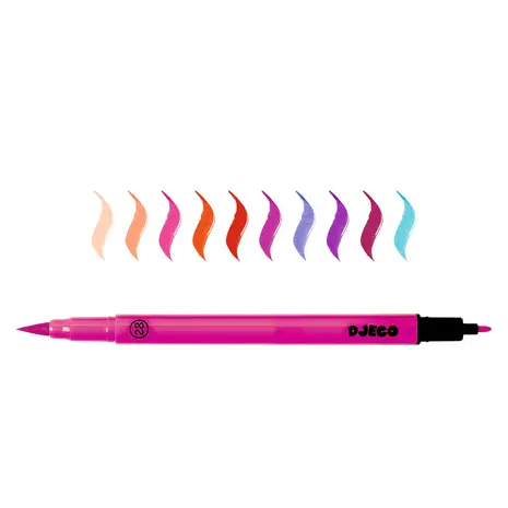 Djeco Dubbele Brushpennen - Sweet - 10 stuks Djeco Dubbele Brushpennen - Sweet - 10 stuks