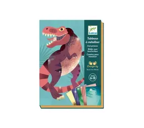 Djeco Schilderijtje Metallic | Dinosaurussen