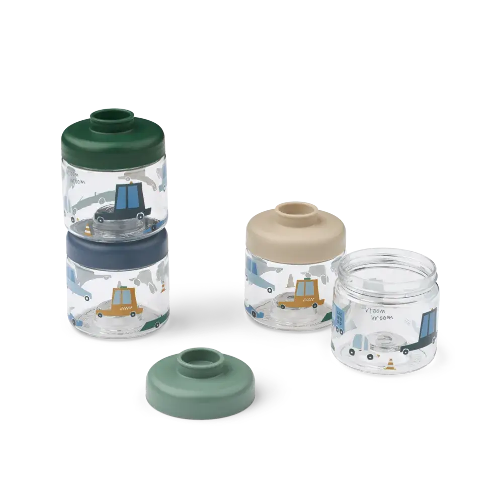 Liewood Food Tritan Box Dominique 100 ml Cars Sandy 4-pack Liewood Food Tritan Box Dominique 100 ml Cars Sandy 4-pack