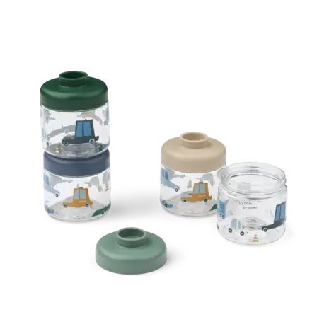 Liewood Food Tritan Box Dominique 100 ml Cars Sandy 4-pack Liewood Food Tritan Box Dominique 100 ml Cars Sandy 4-pack