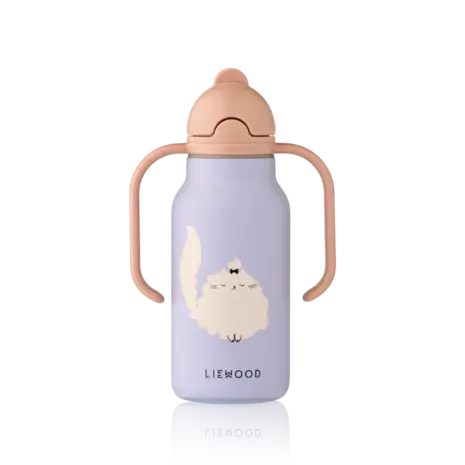 Liewood Drinkfles Kimmie 250 ml Cat Warm Lilac