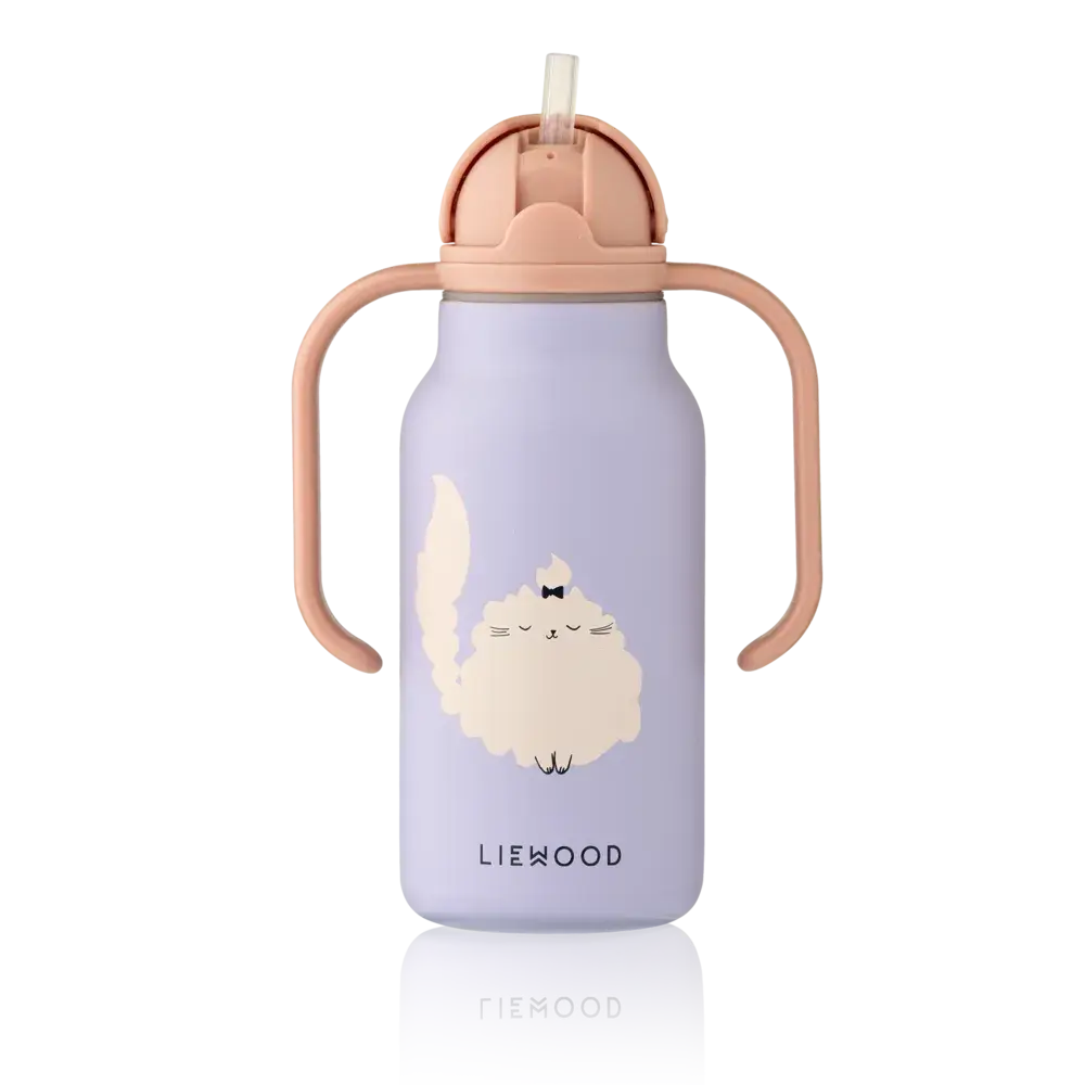 Liewood Drinkfles Kimmie 250 ml Cat Warm Lilac