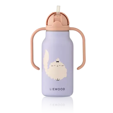Liewood Drinkfles Kimmie 250 ml Cat Warm Lilac