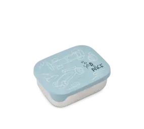 Liewood Lunchbox Arthur Race Cars Beach Blue