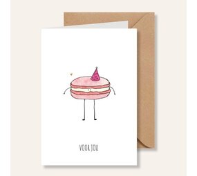 Juulz Illustrations Wenskaart Voor Jou Macaron