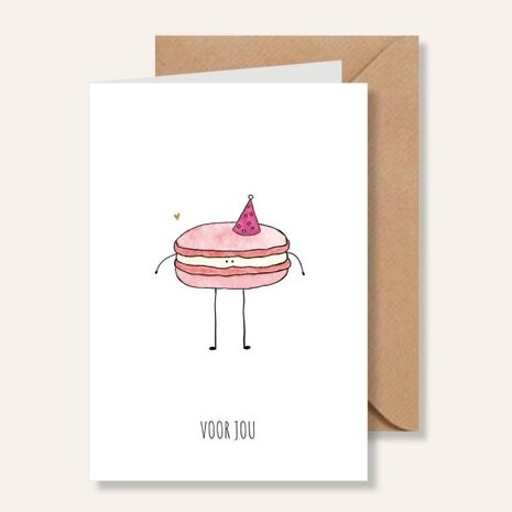 Juulz Illustrations Wenskaart Voor Jou Macaron