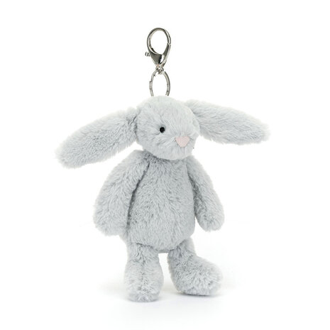 Jellycat Sleutelhanger Bashful Bunny Silver Bag Charm