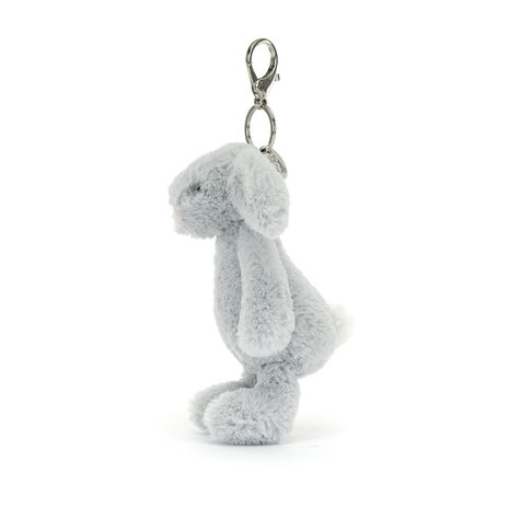 Jellycat Sleutelhanger Bashful Bunny Silver Bag Charm
