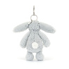 Jellycat Sleutelhanger Bashful Bunny Silver Bag Charm